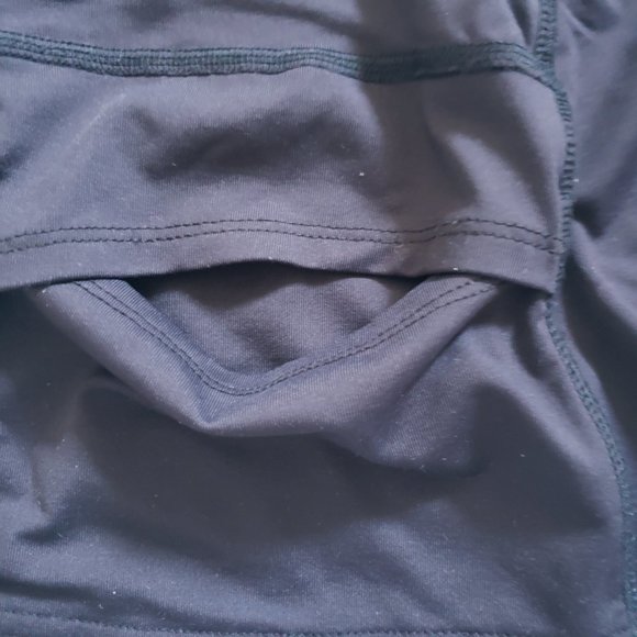 Running Room Fitwear Tank Racerback Black Aqua XL - Picture 3 of 6
